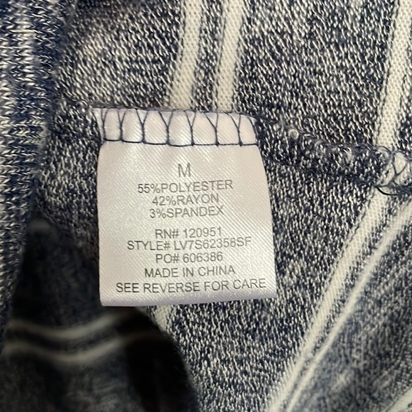 Olive and Oak Striped Cowl Neck Tunic size M - Picture 3 of 4